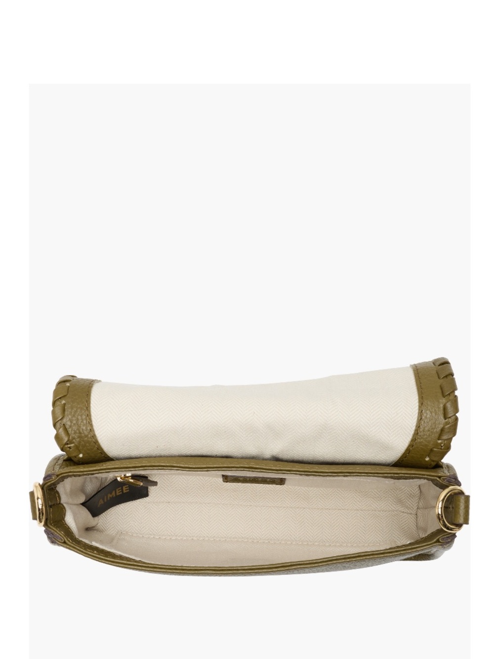 Aimee Kestenberg Talia Crossbody Leather Bag, Green (Kelp), Designer Chic, NEW - Picture 5 of 6